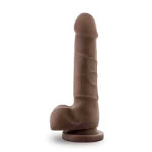 Dr. Skin Realistic Cock Basic Dildo with Suction Cup and Balls 7" - Brown
