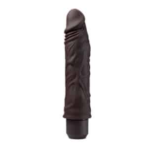 Dr. Skin Silicone - Dr. David - 8.75"  Vibrating Dildo - Brown