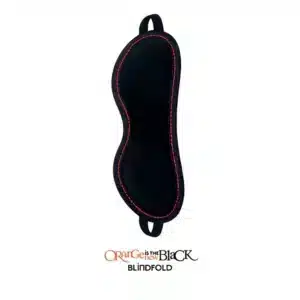 Elite Couples Fantasy Vegan Leather Blindfold - Black