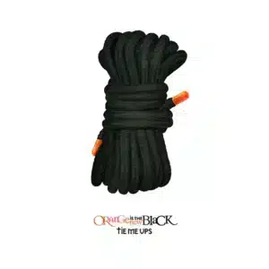 Elite Couples Fantasy Play 16' Soft Bondage Rope - Black