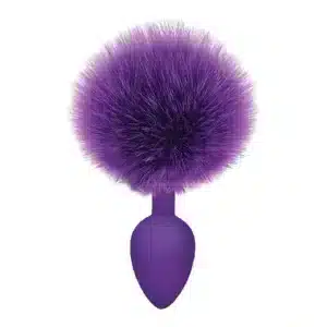 Elite Cotton Tails Premium Silicone Bunny Tail Anal Plug - Purple
