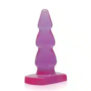Medium Triple Bump Graduated Butt Plug - Purple