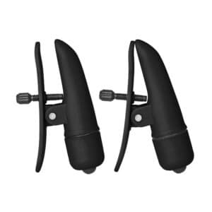Nipple Play Nipplettes Vibrating Nipple Clamps - Black