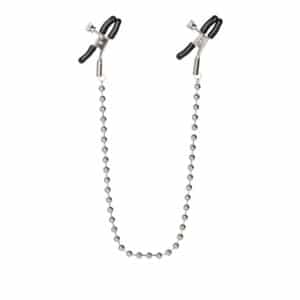 Nipple Play Silver Beaded Alligator-Style Nipple Clamps