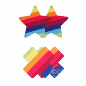 Rainbow Pride Star and Cross Pretty Nipple Pasties