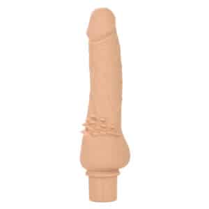 Rechargeable Power Stud® Cliterrific™ Waterproof Vibrating Dildo - Light Beige