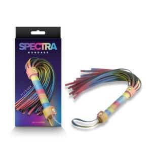 Spectra Bondage 19.5" Iridescent Rainbow Flogger