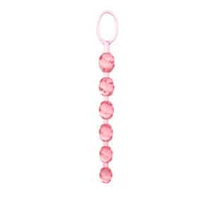 Swirl Pleasure Anal Beads™ with Loop - Pink
