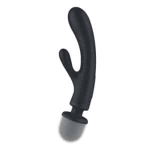 Satisfyer Triple Lover Rechargeable Dual-Stimulation Vibrator (Grey)