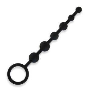 All About Anal - 6 Silicone Anal Beads - Black