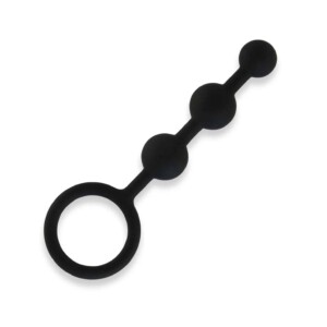 All About Anal - Silicone Anal Beads for Beginners - Black