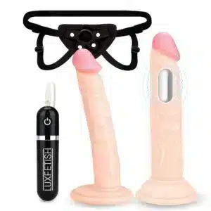 Lux Fetish 3-Piece Pegging Kit with Strapon Harness