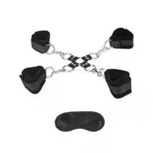 Lux Fetish 5 Piece Hogtie Set - Black
