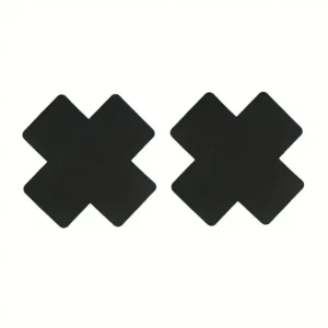 Black X Cross-Shaped Nipple Pasties