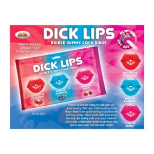Dick Lips Gummy Cock Ring 3 Pack