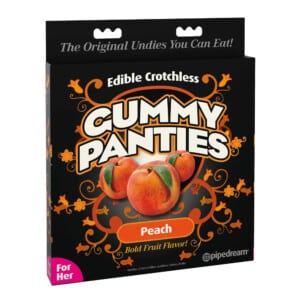 Edible Crotchless Gummy Panties - Peach