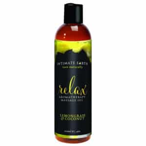 Intimate Earth Aromatherapy Massage Oil Lemongrass & Coconut - 4oz
