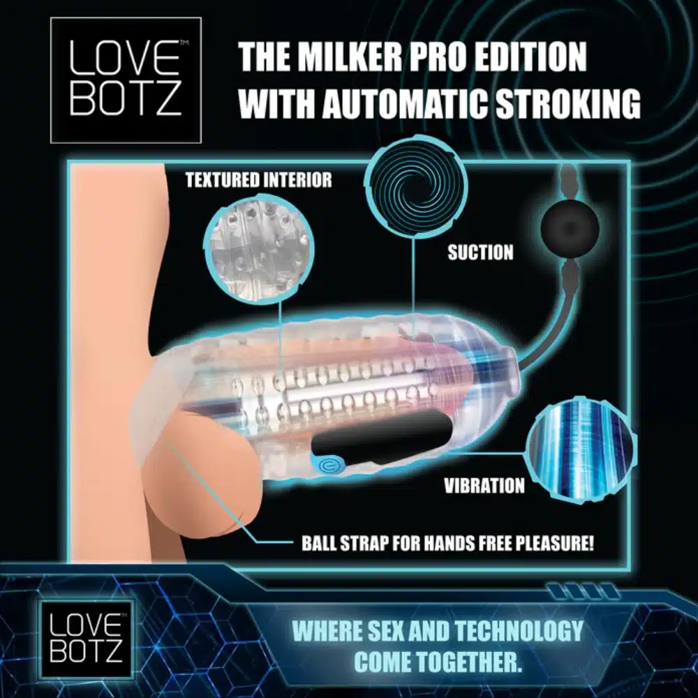 Lovebotz The Milker Pro Edition With Automatic Stroking, Suction And Vibration - Image 4