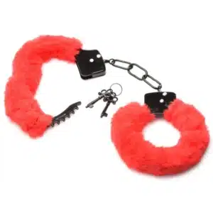 Ms.Cuffed In Fur Furry BDSM Handcuffs - Red