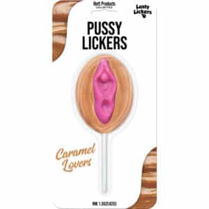 Pussy Licker Pussy Pops Candy Sucker - Strawberry - Caramel Flavored
