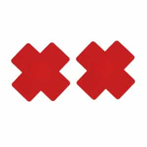 Red X Cross-Shaped Nipple Pasties