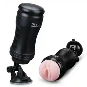 Zolo Solo Flesh Hands-Free Masturbator with Suction Mount