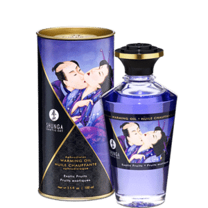 Shunga Aphrodisiac Warming Breath-Activated Massage Oil Exotic Fruits - 3.5oz