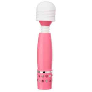Cloud 9 Novelties Flexi-Head Mini Wand Massager with Bling Jeweled Handle - Pink