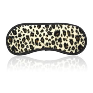 Elite BDSM Couples Play Faux Fur Blindfold with Satin Lining - Leopard Print