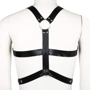 Elite BDSM Men's Y-Style Adjustable Faux Leather Chest Harness 0 OS