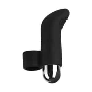 Supercharged Premium Silicone Finger Vibrator - Black
