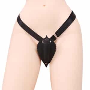 Elite VIP Classic Women's Chastity Belt with Bullet Vibrator Pocket - Black - OS