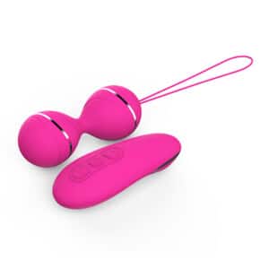 VIP Dual Silicone Remote Control Kegel Exerciser - Pink