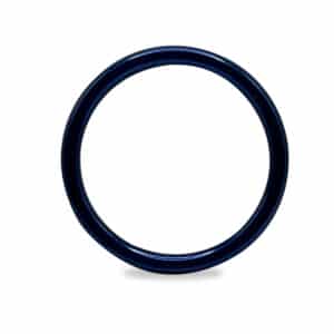 Electric Blue High-Polish Stainless Steel Cock Ring - 2"
