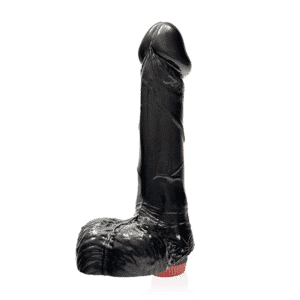 Ignite 6" Ultra-Realistic Vibrating Veined Dildo with Big Balls - Black
