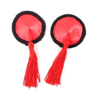 VIP BDSM Red Nipple Pasties with Sequins and Tassels