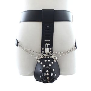 BDSM Male Chastity Belt with Anal Strap On - One Size Fits Most