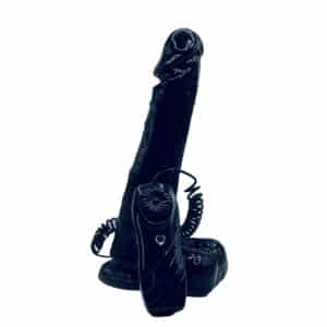 Black Jack 8" Multi-Speed Vibrating Dildo with Remote Control - Black