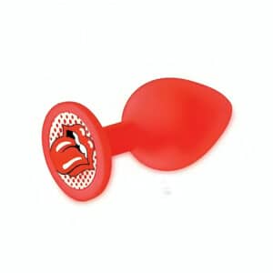 Elite Premium Red Silicone Butt Plug - Iconic Rocker Tongue Image