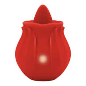 Elite Rose Toy Vibrator Oral Sex Flutter Tongue Licking Stimulator 2024 Edition - Red