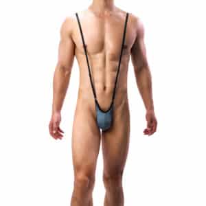 Men's Sexy Adjustable Slingshot Mankini Thong - Camoflauge Grey - OS