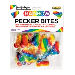 Rainbow Pecker Bites Mini Penis Candy