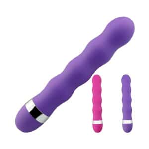 Stimulating Ribbed Vibrator for Women - Purple