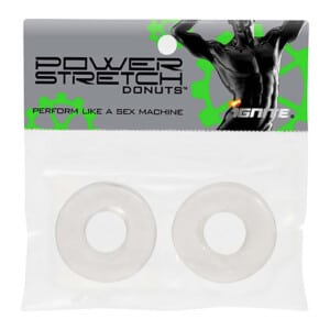 Thick Power Stretch 2" Donut Cock Rings Pack of 2 - Clear