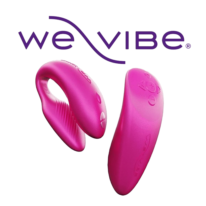 Pink We-Vibe products for couples' pleasure.