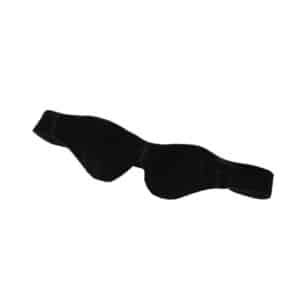 Black velvet strapless bra isolated on white background.