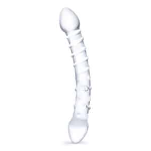 Clear textured glass massage tool