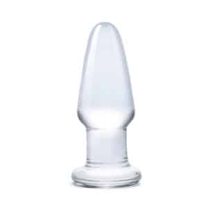 Clear glass plug for personal use